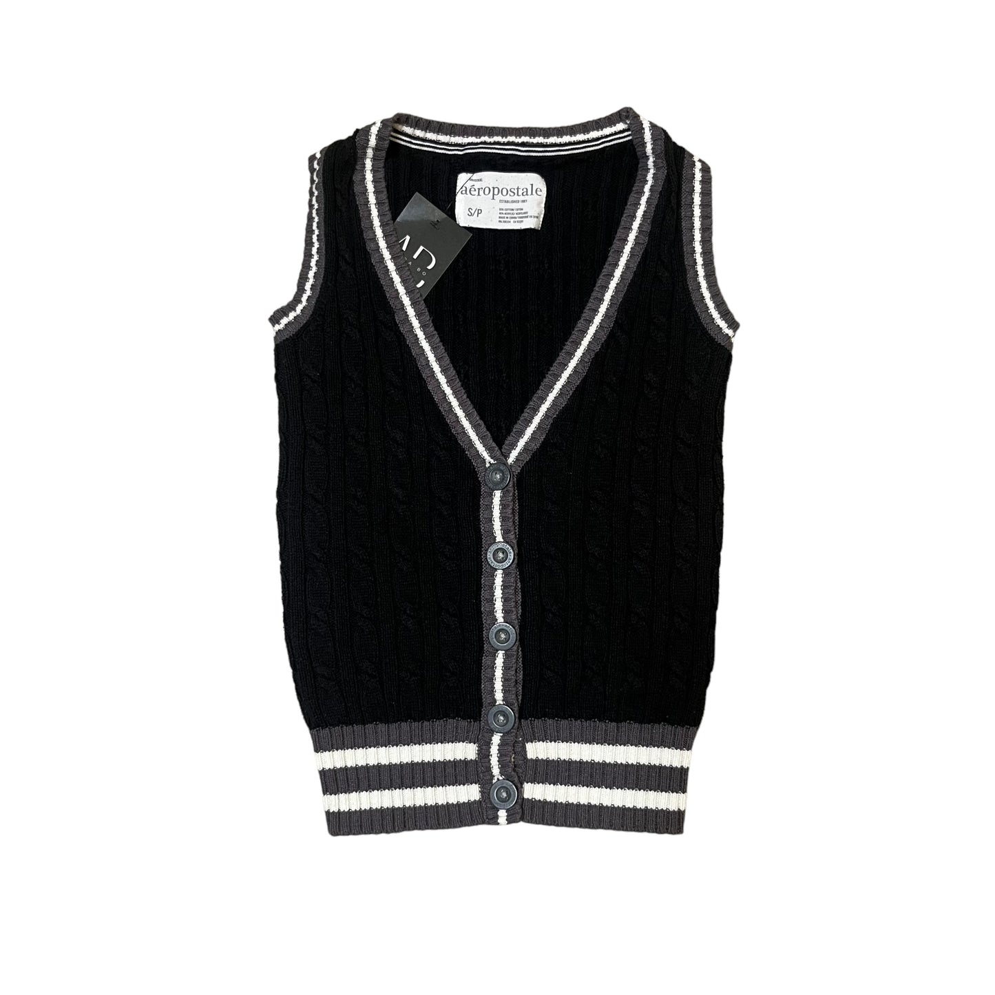 Black Sweater Vest (XS/S)