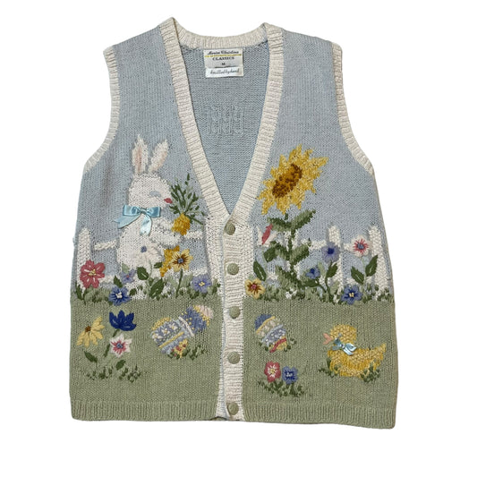 Hand Knit Bunny Vest (M)