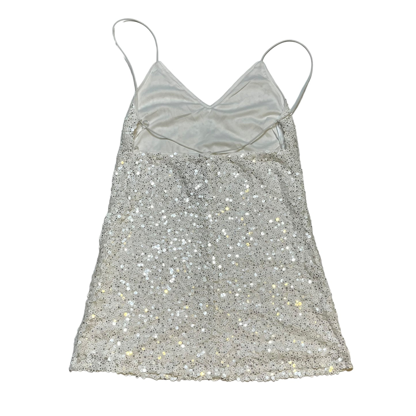 White Sequin Mini Dress (M)