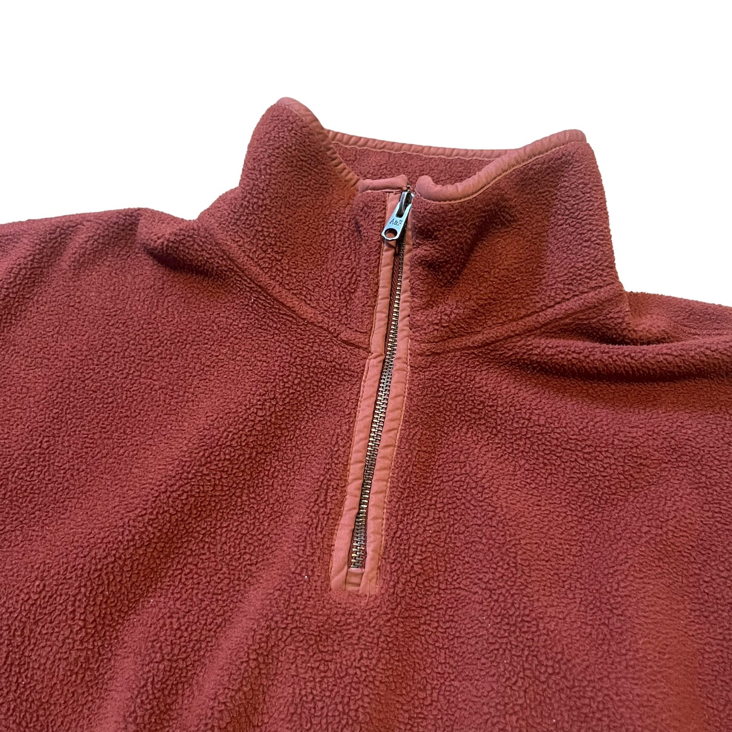 Rust Red Fleece Quarter Zip (XS-S)