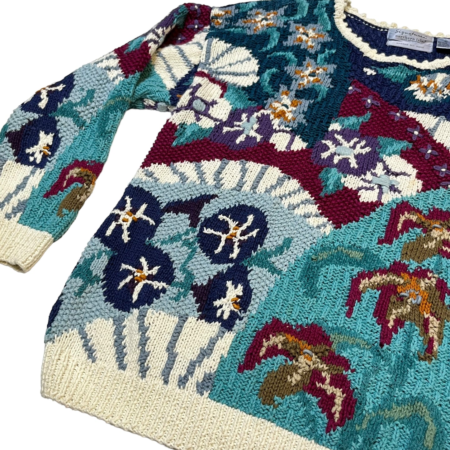 Vintage Hand Knit Sweater (L)