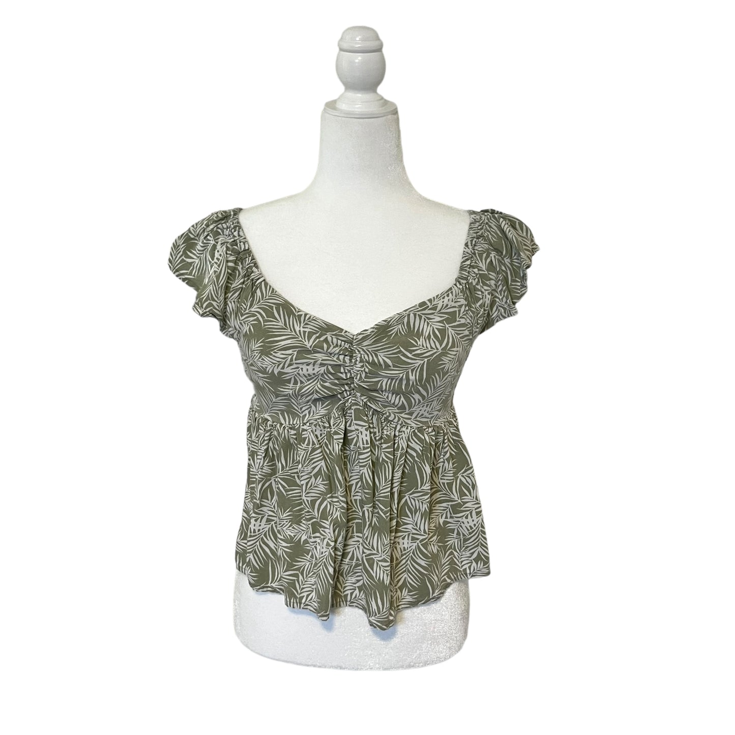 Tropical Sage Green Blouse (S)