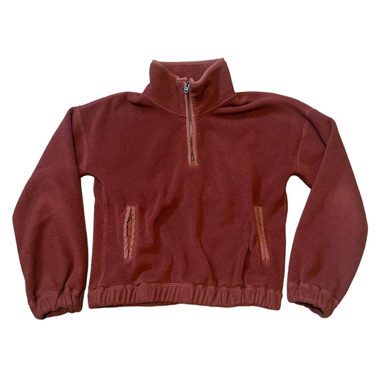 Rust Red Fleece Quarter Zip (XS-S)