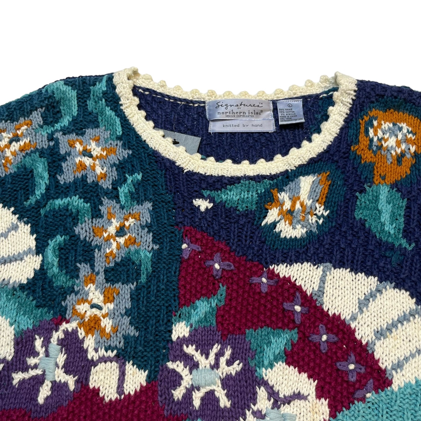 Vintage Hand Knit Sweater (L)