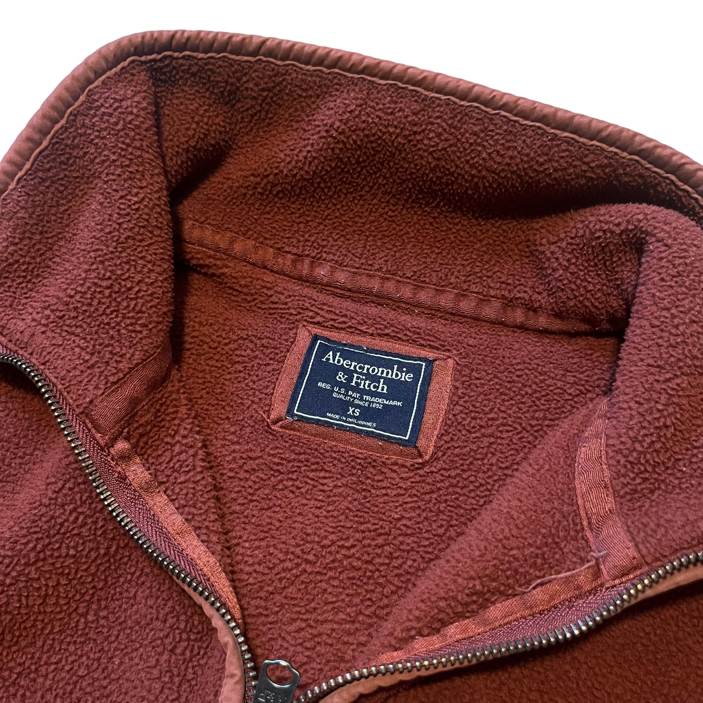 Rust Red Fleece Quarter Zip (XS-S)