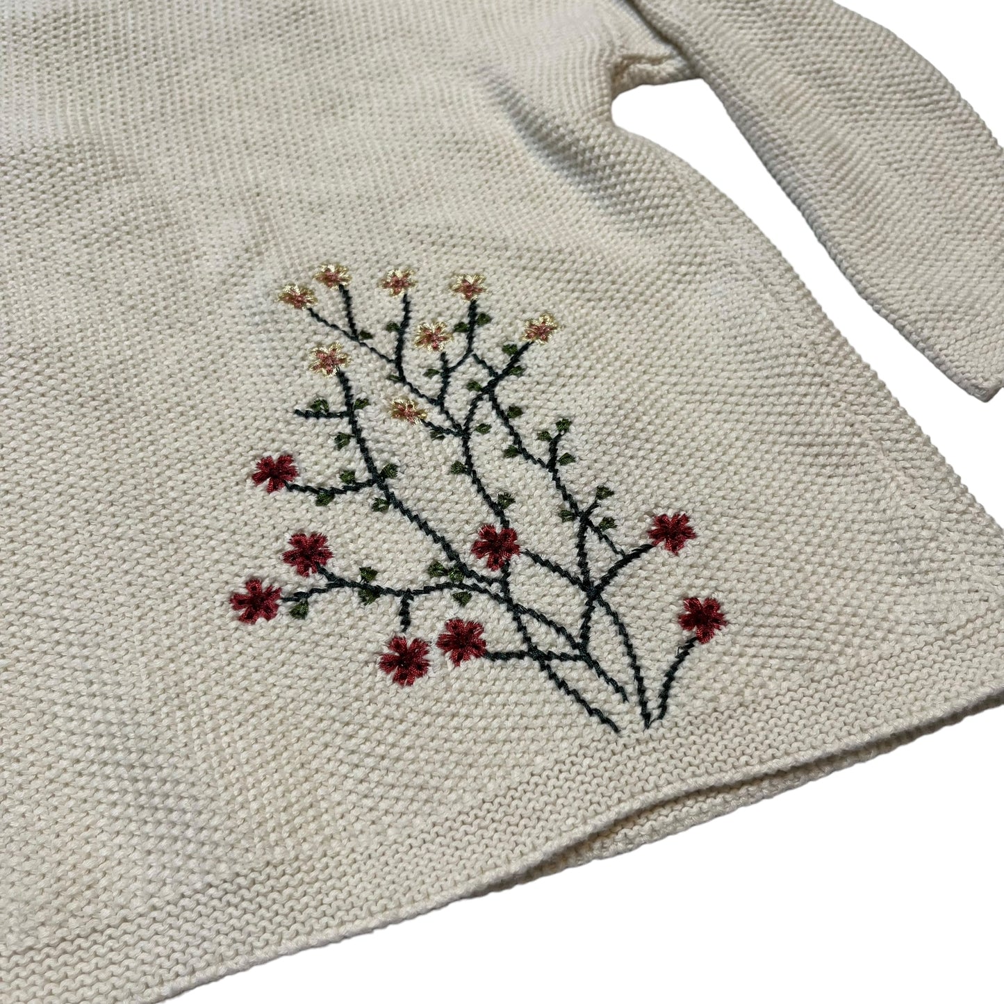 Floral Embroidery Cardigan (Girls M)