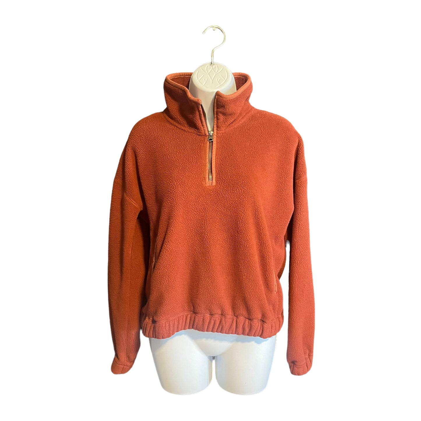 Rust Red Fleece Quarter Zip (XS-S)