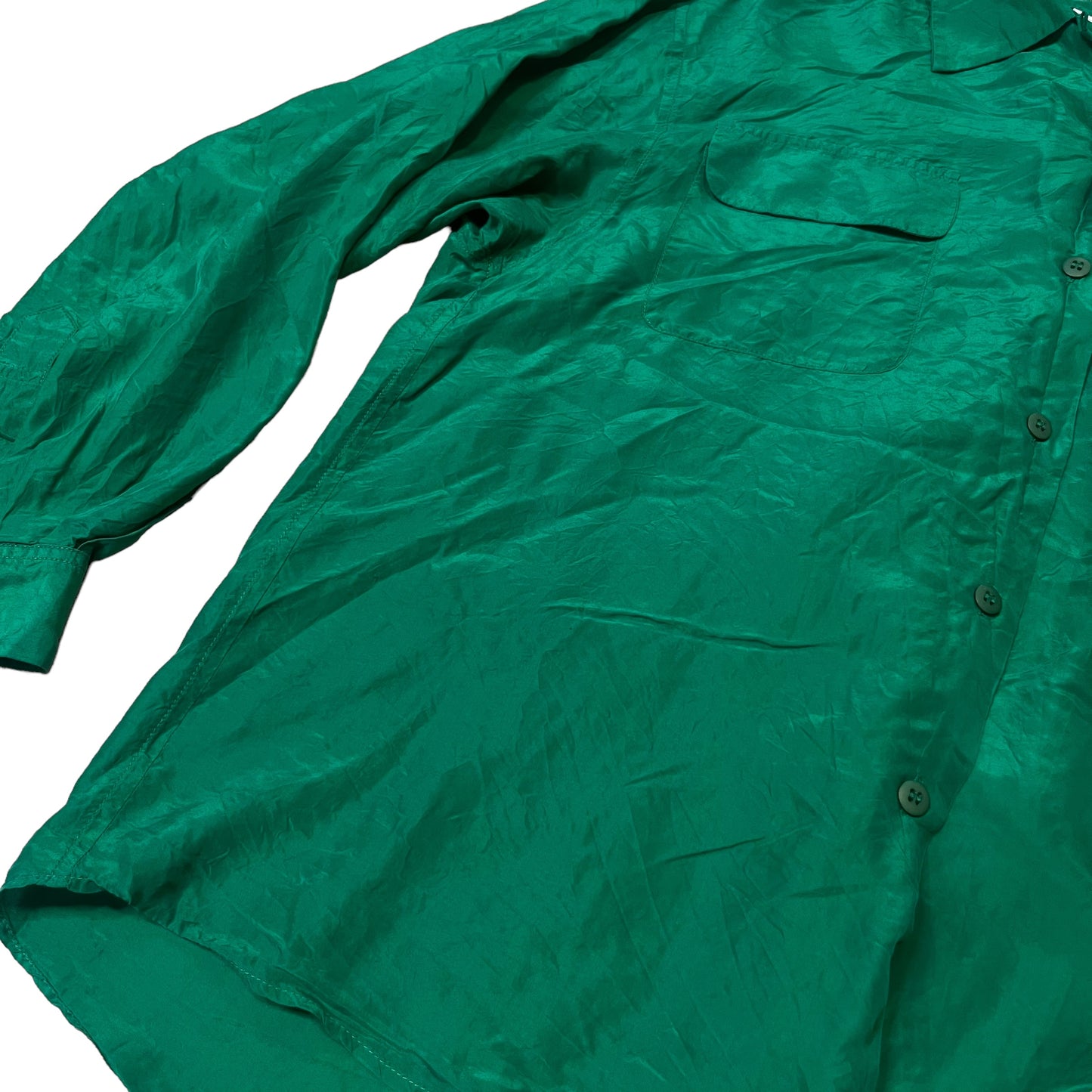 Vintage Silk Green Blouse (M)