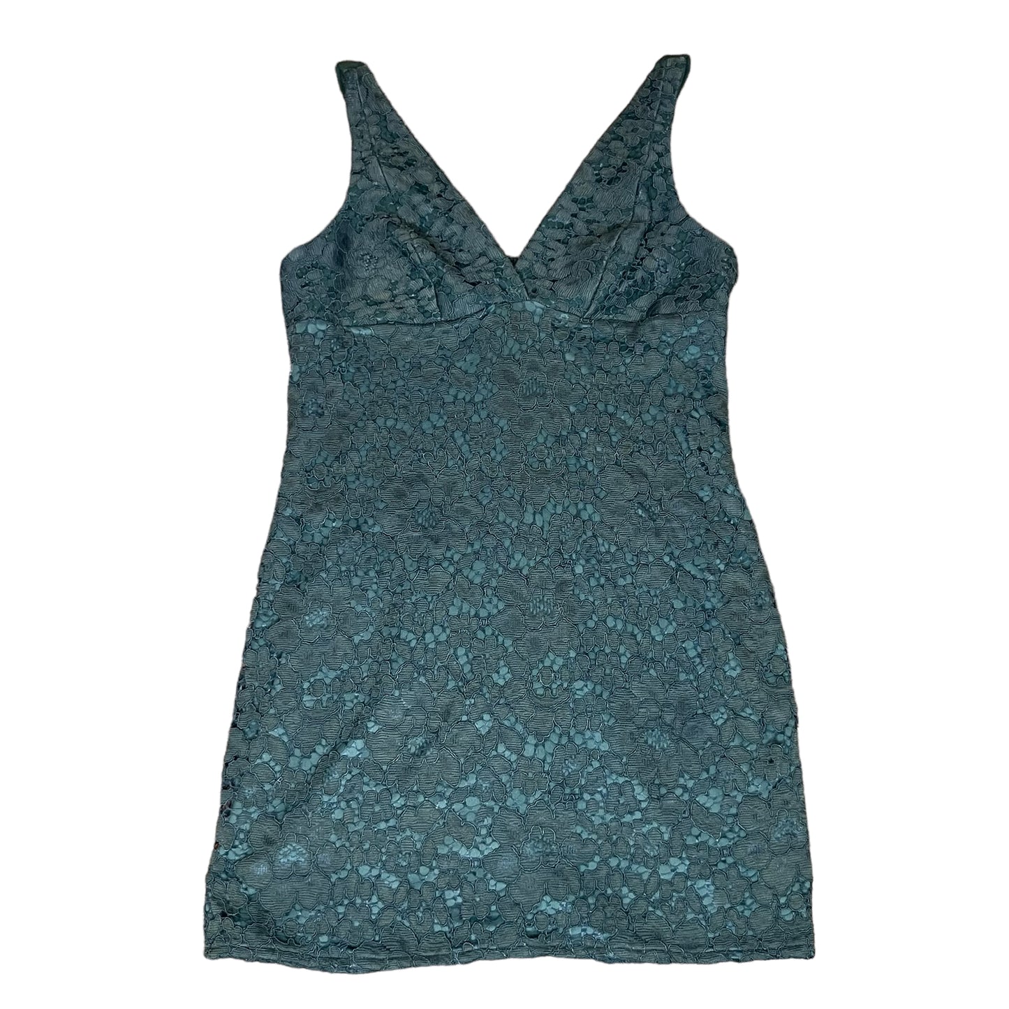 Emerald Lace Mini Dress (L)