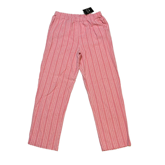 Pink Striped Cotton Pants (L)