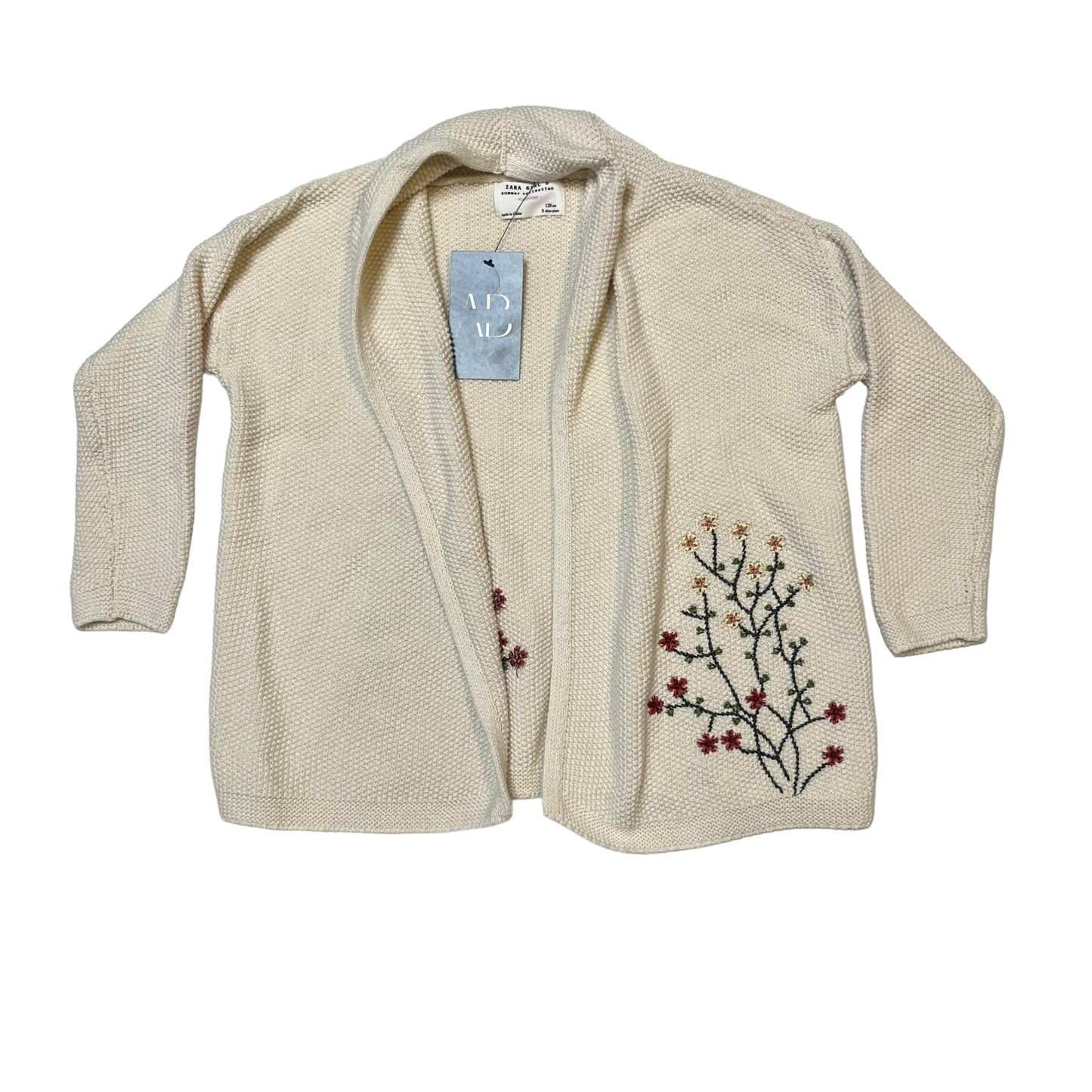 Floral Embroidery Cardigan (Girls M)